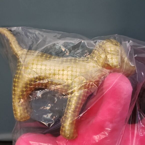 VICTORIA SECRET PINK Plush Stuffed Animals Gold Hope Dog and Pink Nation Dog - Picture 9 of 14